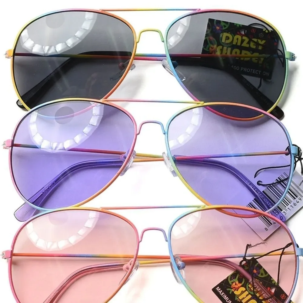 Black Sunglasses with Multi-colored Frame - Picture 4 of 5